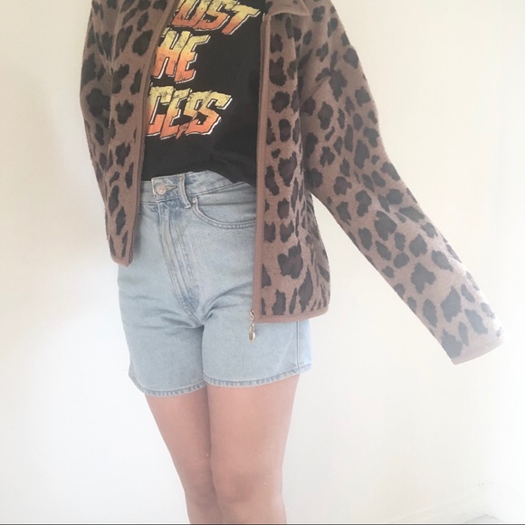 Leopard pattern : Wool jacket zip up - Picture 6 of 7